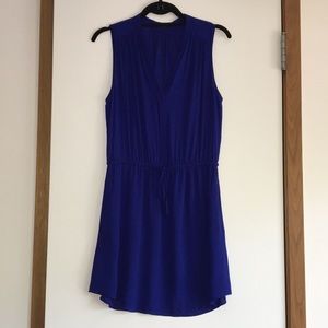 Babaton Royal Cobalt Blue Silk Shirt Dress- M